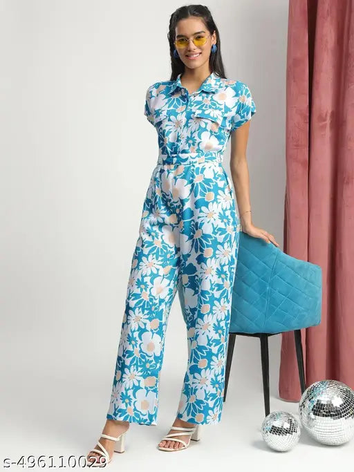 Women's Stylish Polycotton floral printed Jumpsuit