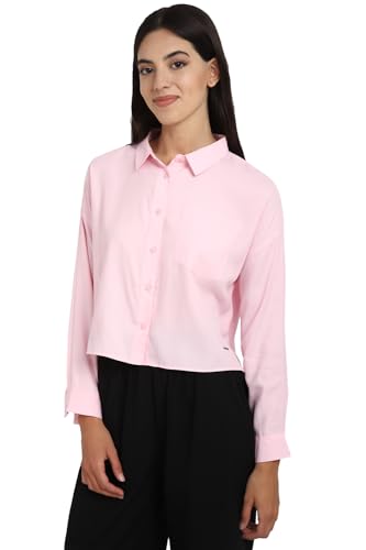 Allen Solly Women's Regular Fit Blouse (Pink) - SaumyasStore