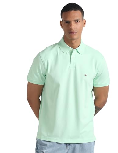 Tommy Hilfiger Men's Classic Fit T-Shirt (S24HMKT606_Green XL)