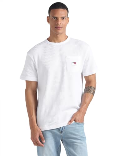 Tommy Hilfiger Men's Regular Fit T-Shirt (S24JMKT083_White M)
