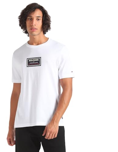 Tommy Hilfiger Men's Regular Fit T-Shirt (S24HMKT276_White M)