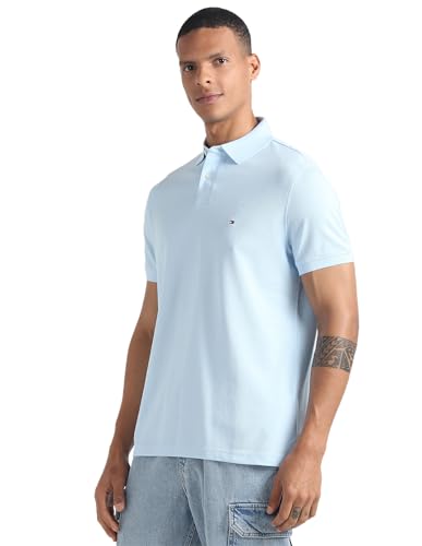 Tommy Hilfiger Men's Regular Fit T-Shirt (S24HMKT058_Blue XL)