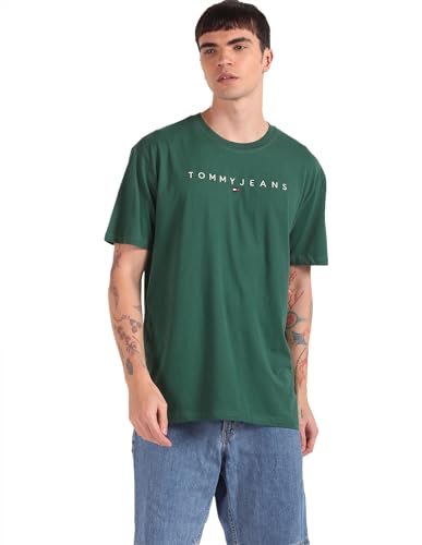 Tommy Hilfiger Men's Regular Fit T-Shirt (S24JMKT045_Green S)