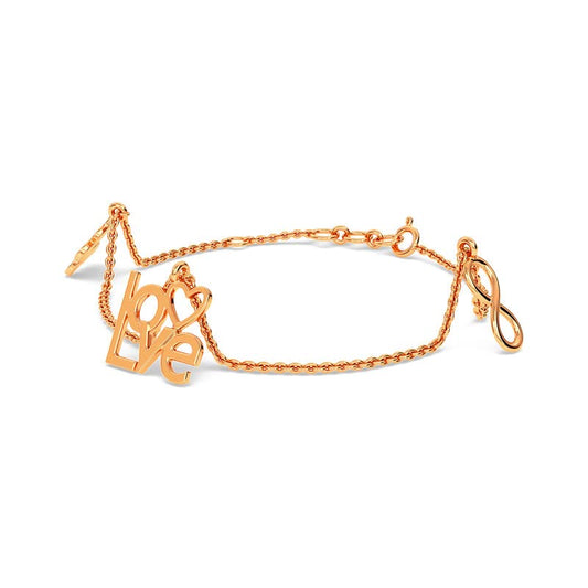 KISNA 14KT Rose Gold Bracelet for Women | Chantal