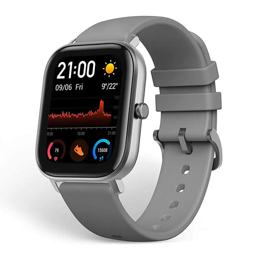 (Refurbished) Amazfit Huami GTS Bluetooth Smart Watch- Lava Grey, Silicone (Compatible with OS - IOS and Android Wireless 5 ATM)