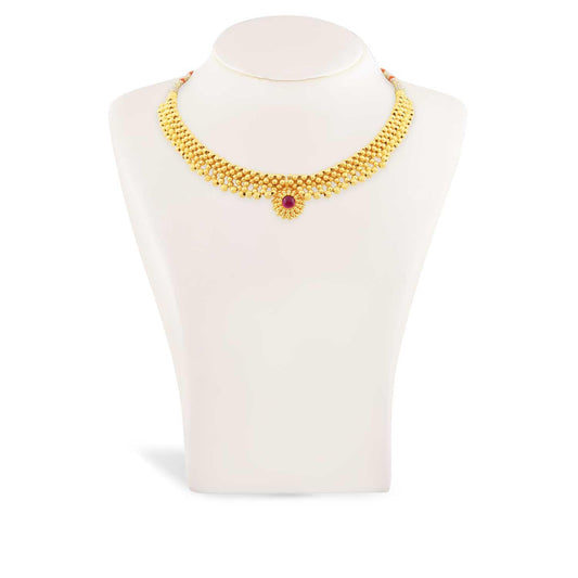 Malabar Gold & Diamonds 22KT Yellow Gold Choker Necklace for Women