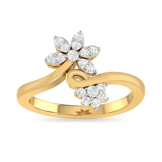 PC Jeweller The Seina 18KT Yellow Gold & Diamond Rings