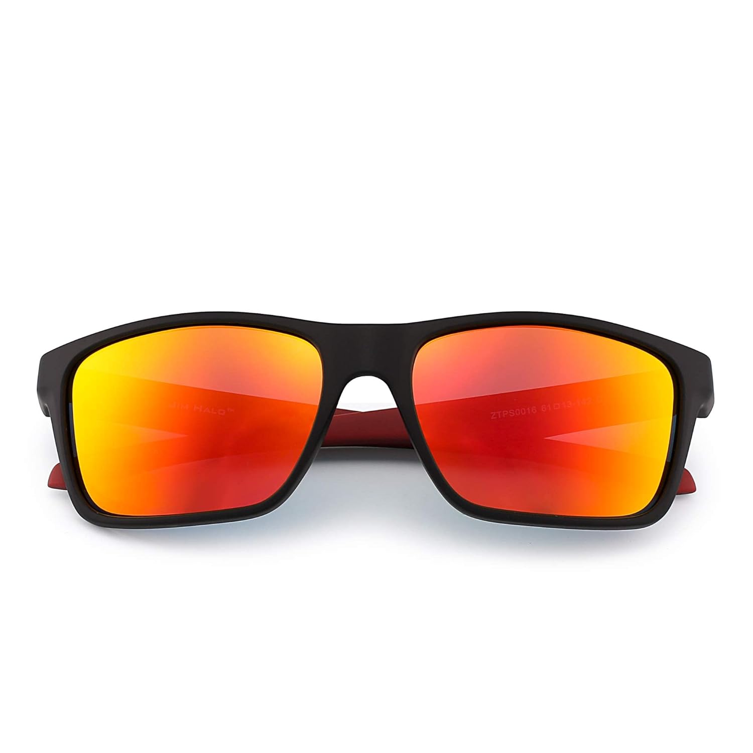 JIM HALO Polarized Sports Sunglasses Mirror Wrap Around Driving