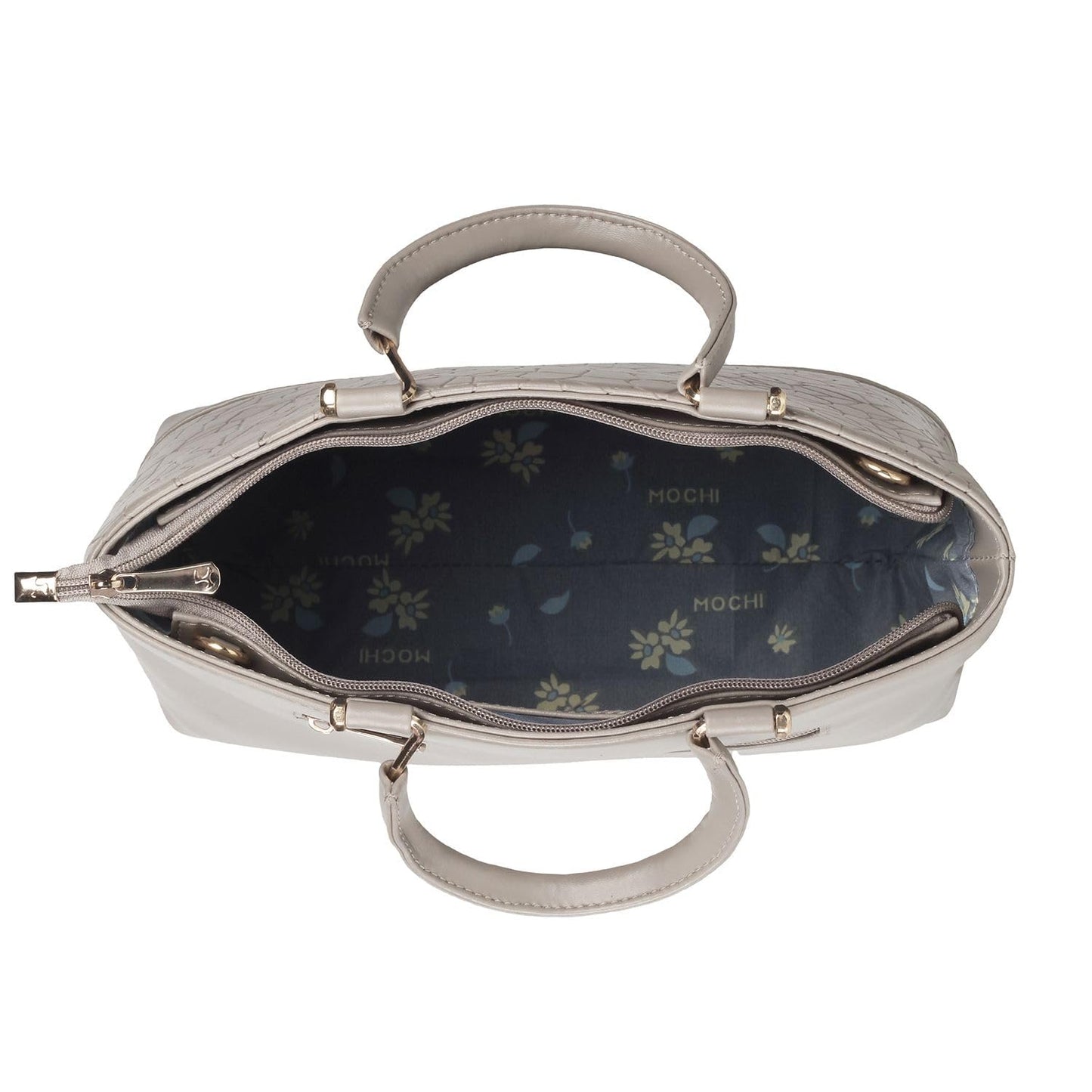 Mochi Women Grey Satchel Bag - SaumyasStore