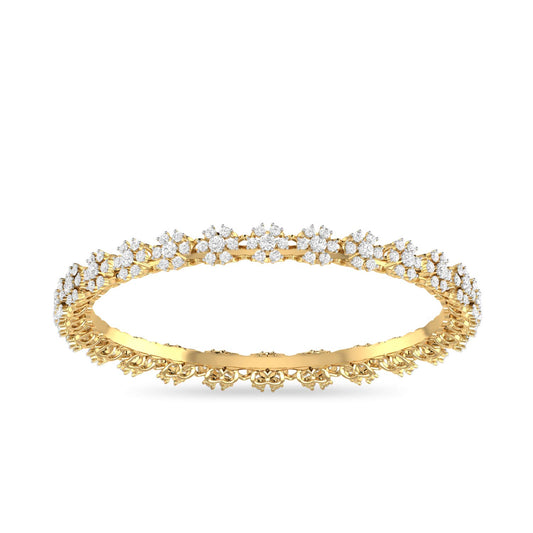 PC Jeweller 18k (750) Yellow Gold and Solitaire Bangle for Women