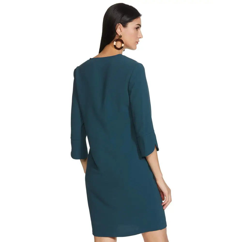 Marks & Spencer Women's Viscose A-Line Midi Dress (Teal)