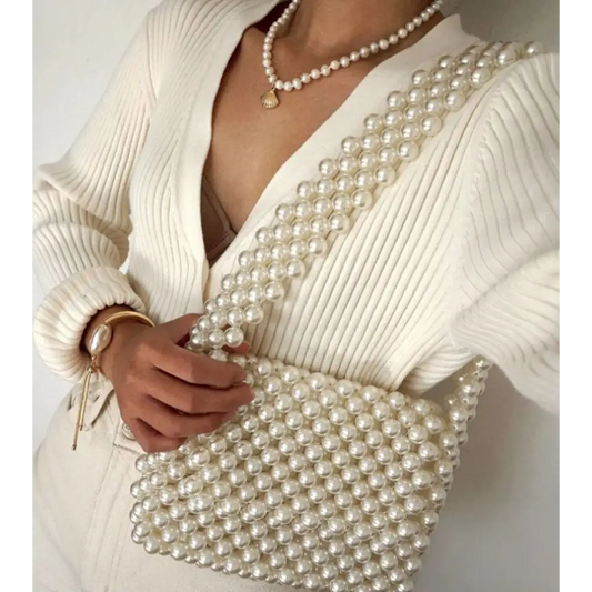 Pearl beads handbag  women fashion bag