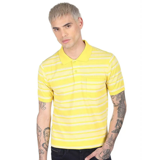 Ruggers Men's Regular Polo Shirts (Yellow) Brand: Ruggers by Unlimited