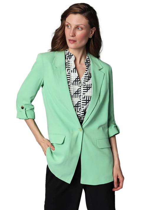 Vero Moda Women's Regular Blazer (10297717-Light Grass Green_Light S) SaumyasStore