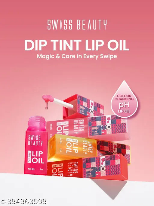 Swiss Beauty Dip Tint Color Changing PH Lip Oil - 3 Peach