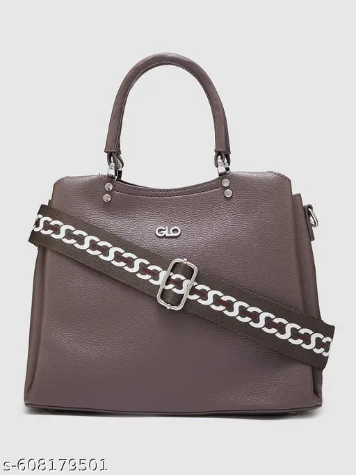 Globus Women Dark Grey Textured Casual Handheld Bag