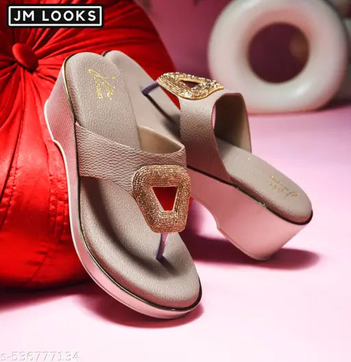 JM Looks Women's Rhinestone Flat Sandals, Women Flip Flops V-Shape Embellished Toe-Ring Crystal Jeweled Sandal Shoes for Summer Beach Oceanside