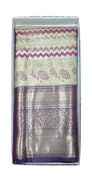 VFCollections Women's Traditional Handloom Kanchipuram Silk Pure Pattu Sarees – Instrumental Border | Rich Zari Woven Design | Bridal Saree | Unstitched Blouse (VFC691-4)