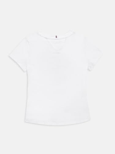Girls Graphic Regular Fit Cotton T-Shirt White