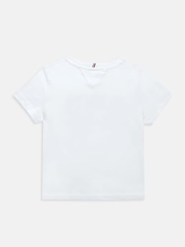 Girls Graphic Regular Fit Cotton T-Shirt White