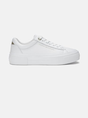 Solid White Leather Sneakers