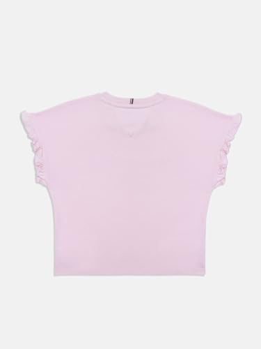 Girls Solid Regular Fit Cotton T-Shirt Pink