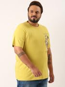 Marca bold Plus Size Mens Graphic T-Shirt Apple Green