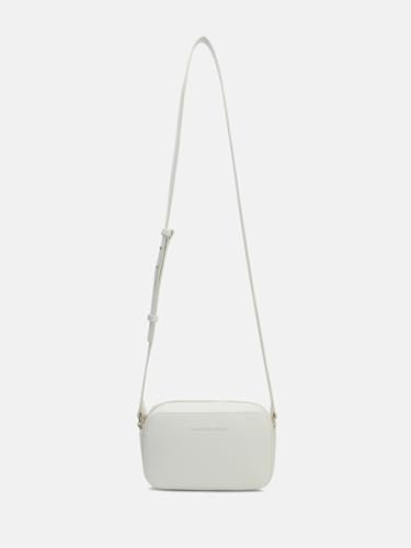 Solid White Polyurethane Sling Bag