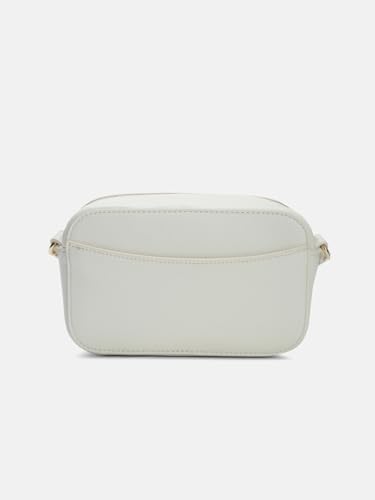 Solid White Polyurethane Sling Bag