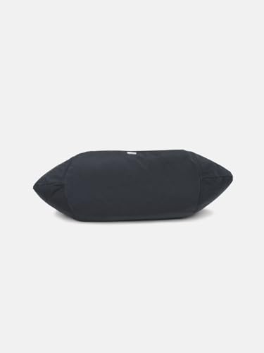 Solid Black Nylon Shoulder Bag