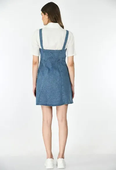 Short Denim Dress With Shirt