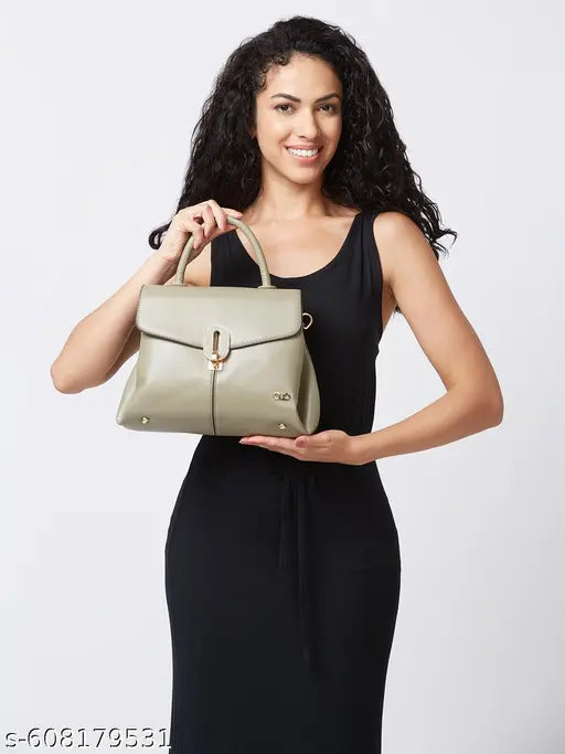 Globus Women Olive Solid Casual Handheld Bag