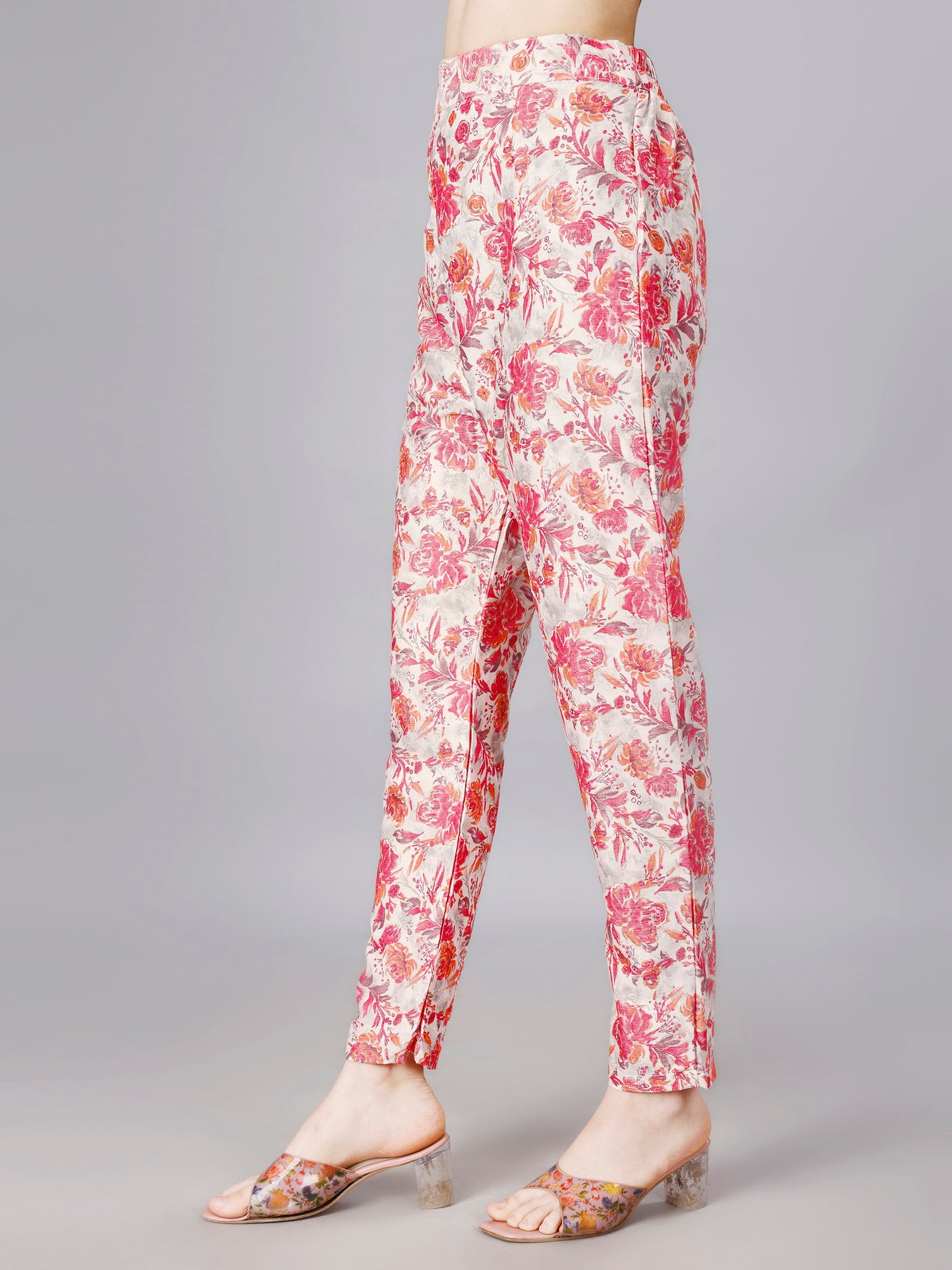 Printed pink 2-Piece Shirt & Trousers Set