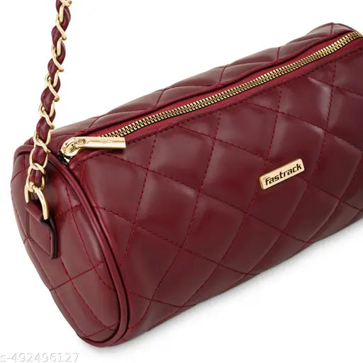 Fastrack Quilted Cylinder Sling Bag for Women