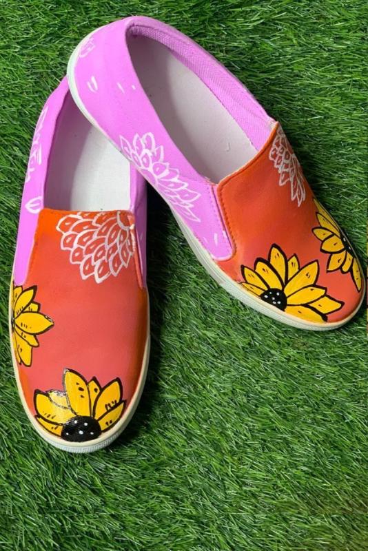Sunflower Hand Printed Shoe