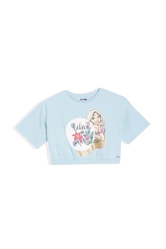 Allen Solly Girl's Regular T-Shirt (AGKCERGFJ62138_Light Blue