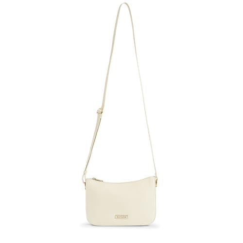 Caprese Carol Medium Sling Bag for Women with Adjustable Strap & Zipper Closure for Comfortable Wear | Versatile Handbag for Everyday Use, Travel, and Special Occasions (Off-White)