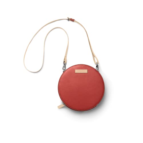 DailyObjects Printed Orbis Round Sling Crossbody Bag For Women| Stylish Terracotta Red Print Vegan Leather Purse With Slip Pocket Inside| Zip Closure & Adjustable Strap| Storage Space For Essentials