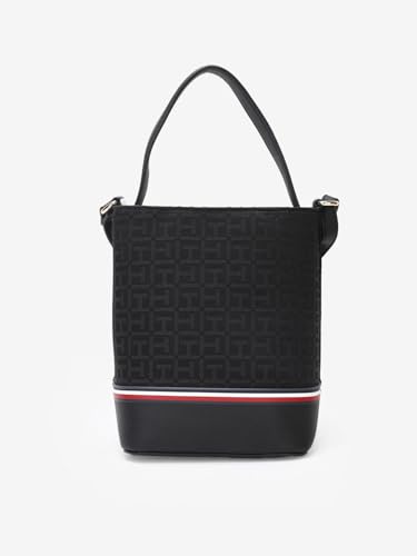 Logo Black Polyester Sling Bag