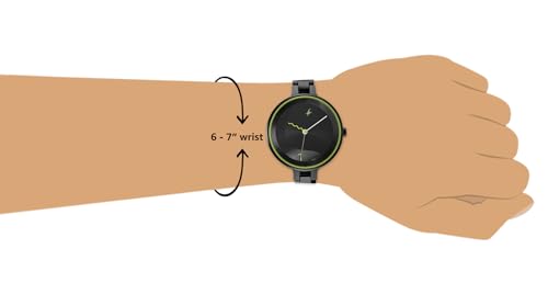 Fastrack Stunners Quartz Analog Black Dial Black Metal Strap Watch for Girls - NS6265NM01