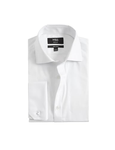 Marks & Spencer Men's Slim Fit Shirt (White)