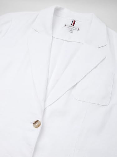 Tommy Hilfiger Women's Regular Blazer (S25HWOT016-38_Th Optic White