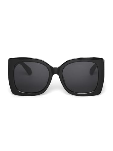 ONLY Women's Solid Regular Fit Black Sunglasses