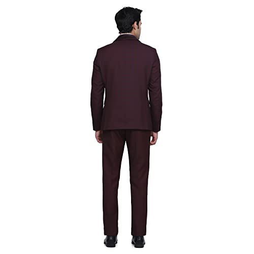 blackberrys Hildo 6X Check Suits in Wine(Size: 36)