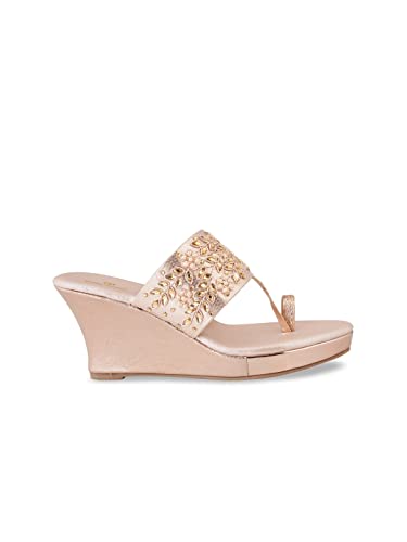 pelle albero Rose Gold-Toned Embellished Wedges PA-GF-07_SULTAN