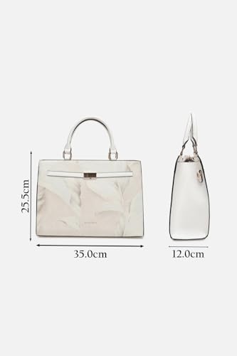 Allen Solly Womens leaf-print white HANDBAG