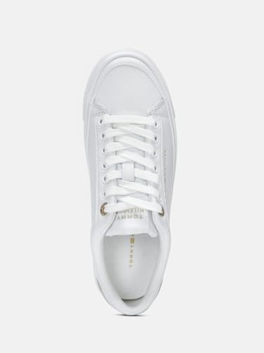 Solid White Leather Sneakers