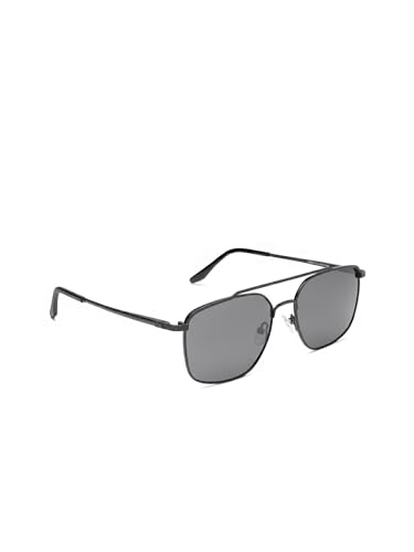 Carlton London Men Premium Polarised UV Protected Black Lens Black Toned Rectangle Sunglasses