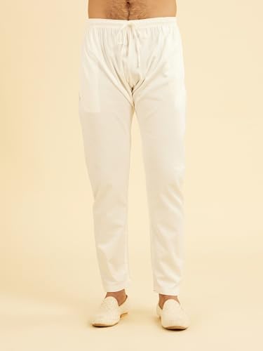 Manyavar Men's Satin Printed & Mirror Work Kurta Set (Dusty Pink,XXXL)