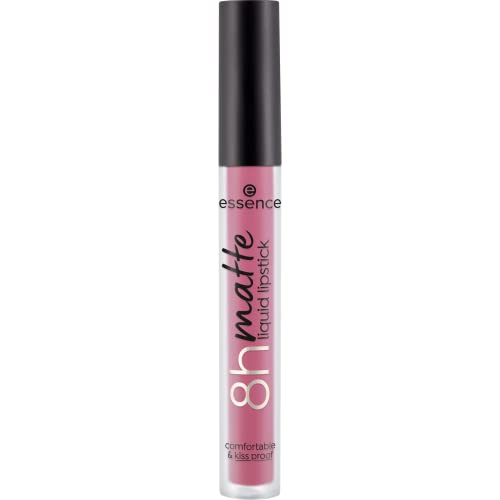 essence 8h Matte Liquid Lipstick, No. 05, Pink, Long-Lasting, Quick-Drying, Vegan, Waterproof, Oil-Free, Alcohol-Free, Pack of 1 (2.5 ml)